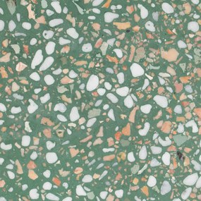 Zuiver Victoria Green Terrazzo Bijzettafel Rond - Groen - 41 X 41cm.