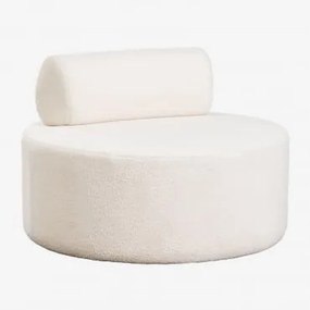 Naroa Schapenvacht Fauteuil Teddystof Wit - Sklum