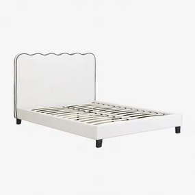 Zivon Gestoffeerd Bed Stof Zwart & 160 X 200 Cm - Sklum
