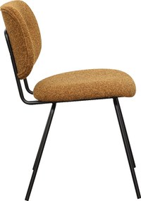 Moderne Eetkamerstoel Okergeel Boucle