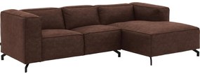 Goossens Bank Calvin bruin, micro leer, 2-zits, modern design