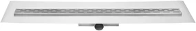 Easy Drain Compact FF 50 afvoergoot 6x90 cm zijuitlaat met afdichtingsdoek RVS