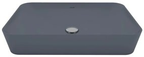 Sanigoods Aqualis keramische waskom 60x40cm mat basalt