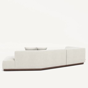 Open hoekbank links in linnen fluweel, JACOPO