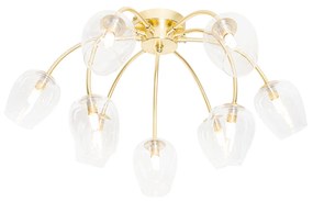Klassieke plafondlamp goud met glas 9-lichts - Elien Klassiek / Antiek G9 rond Binnenverlichting Lamp