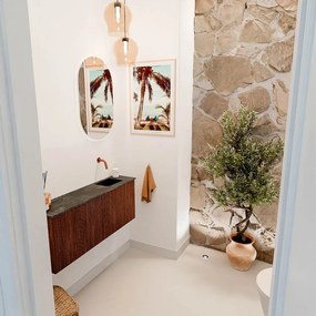 Mondiaz Joya DLux 100cm toiletmeubel ruby met wastafel faye rechts zonder kraangat lava