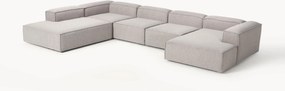 Modulaire U-bank Lennon uit bouclé