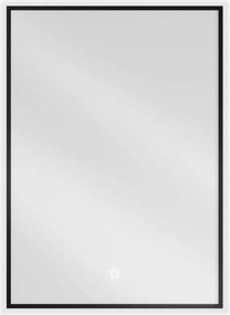 Mexen Erma verlichte badkamerspiegel 50 x 70 cm, LED 6000K, antivlam, zwarte lijst - 9814-050-070-611-70