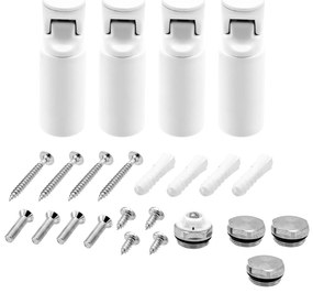 Sanigoods handdoekradiator ophangbeugels wit - set van 4
