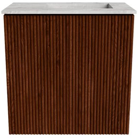 Mondiaz Joya DLux 40cm toiletmeubel ruby met wastafel faye rechts 1 kraangat glace