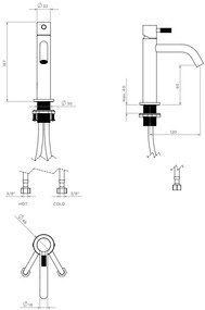 Clou Xo wastafelkraan type 13 chroom