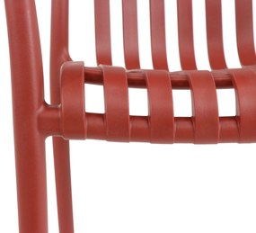 Tuinset 4 personen 160 cm Kunststof Rood Domani Furniture Vento/Weston