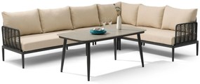 Hoek loungeset 6 personen Aluminium/wicker Grijs  Coco Ibiza
