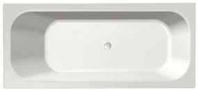 Xenz Aruba Ligbad - 170x75x48 - afvoer Midden - zonder overloop - acryl - wit 6801ZO-01