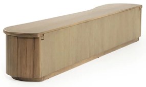 Eleonora Josh Eiken Tv-meubel Organische Vorm 240 Cm Bruin - 240x42x43cm.