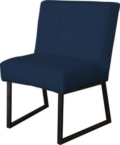 Eetkamerstoel - Amsterdam - geschikt voor ronde tafel - stof Element blauw 13