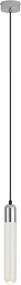 Art Deco hanglamp chrome met ribbel glas IP44 - Walcott