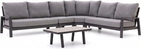 Hoek loungeset Tierra Outdoor | 6 personen | Loungeset Grijs | Hoekbank Aluminium | 385x318cm | Kees Smit Tuinmeubelen