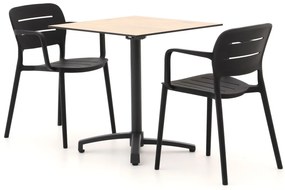 Diningset Forza  | 2 personen kunststof | Tuinset stapelbaar | 3-delig | Kees Smit Tuinmeubelen