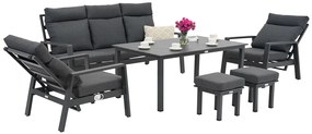 Tuinmeubelset Murcia Garden Point antraciet aluminium