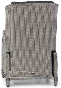 Tuinset 6 personen 240 cm Wicker Grijs Garden Collections Edingburgh/Boston