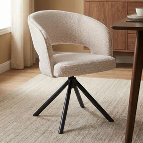 Eetkamerstoel Met Open Rugdetail Beige