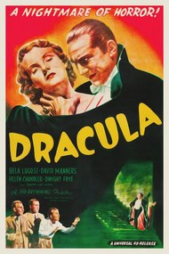 Kunstreproductie Dracula (Vintage Cinema / Retro Movie Theatre Poster / Horror & Sci-Fi)