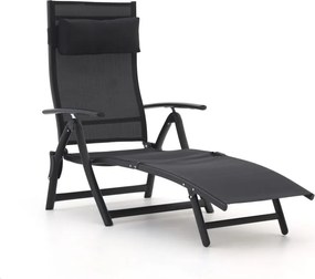 Verstelbaar ligbed Forza | Aluminium | Grijs - Antraciet | Ligstoel tuin | Strandbed | Kees Smit Tuinmeubelen