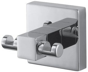 Haceka Mezzo Handdoekhaak - vierkant - dubbel - chroom 1208628