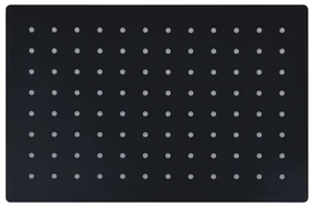 vidaXL Regendouchekop rechthoekig 30x20 cm roestvrij staal zwart