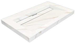 Lambini Designs Quri keramische wastafel 80cm marmer zonder kraangat