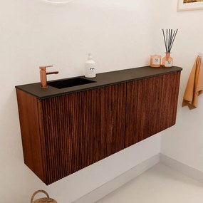 Mondiaz Joya 110cm toiletmeubel ronding rechts ruby met wastafel faye links 1 kraangat urban
