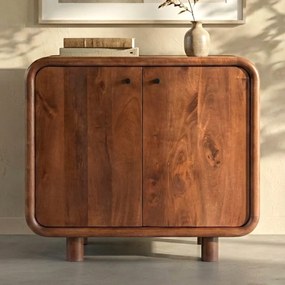 Houten Kastje Met Ronde Hoeken - 90x43x75cm.