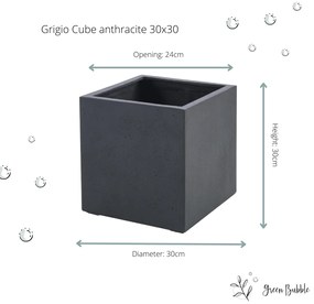 Pot Grigio Cube Antraciet
