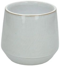 Bloempot, steengoed, wit,Ø 15 cm