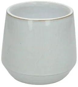 Bloempot, steengoed, wit,Ø 15 cm