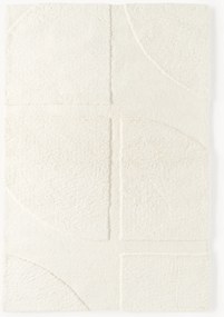 Pluizig hoogpolig vloerkleed Jade met een verhoogde hoog-laag structuur