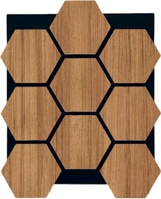 Hexagon Vilt Woodie Paneel Medium -  cm x  cm x  cm | 2.8 kg | Paneli akoestische wandpanelen - AKU Wandpanelen