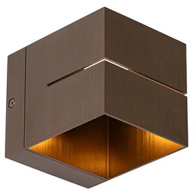 Moderne wandlamp donkerbrons - Transfer Groove