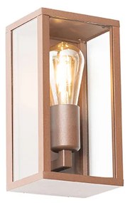 Buitenlamp Industriële wandlamp roestbruin 26 cm IP44 - Charlois Industriele / Industrie / Industrial E27 IP44 Buitenverlichting