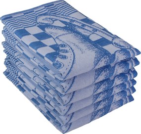Theedoek schaatsen – 6 stuks – 50×70 – blauw