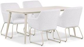 Tuinset 4 personen 180 cm Outdoor textiel Grijs Lifestyle Garden Furniture Lugo/Vienna