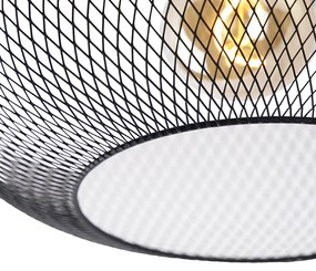 Moderne plafondlamp zwart 45 cm - Mesh Ball Modern E27 Draadlamp ovaal Binnenverlichting Lamp