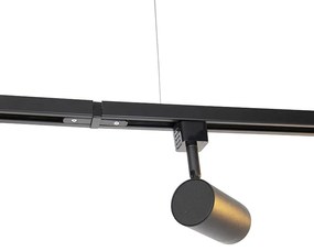 Modern hangend railsysteem met 5 Spot / Opbouwspot / Plafondspots zwart 1-fase - Iconic Jeana Modern GU10 Binnenverlichting Lamp