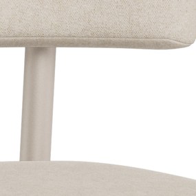 Mazzoni TORAY Beige (stof Apia 453)/onderstel kasjmier - GESTOFFEERDE EETKAMERSTOEL VOOR KEUKEN/EETKAMER