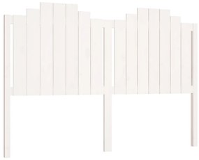 vidaXL Hoofdbord 156x4x110 cm massief grenenhout wit