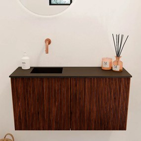 Mondiaz Joya 80cm toiletmeubel ruby met wastafel faye links zonder kraangat urban