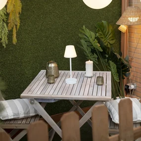 Buitenlamp Tafellamp wit incl. LED oplaadbaar met touch dimmer - Renata Design IP44 Buitenverlichting Lamp