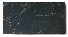 Vloertegel 60x120 Cm Marmerlook Carrara Zwart Mat A83