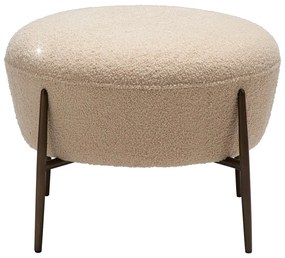 Dan-Form Orbit Ronde Poef Boucle Frosted Almond Shimmer